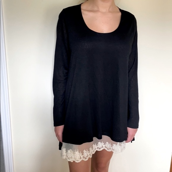 Lace Hemmed Boho Woven Dress - Picture 1 of 5